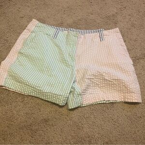 Vineyard Vines Pink Green Seersucker Shorts